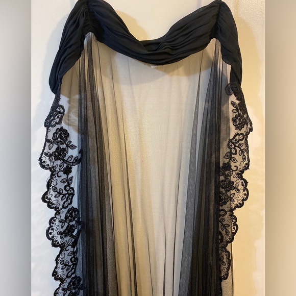 Jonathan Kayne Black Detachable Cape For Formal Size 4 Never Worn - Picture 2 of 6